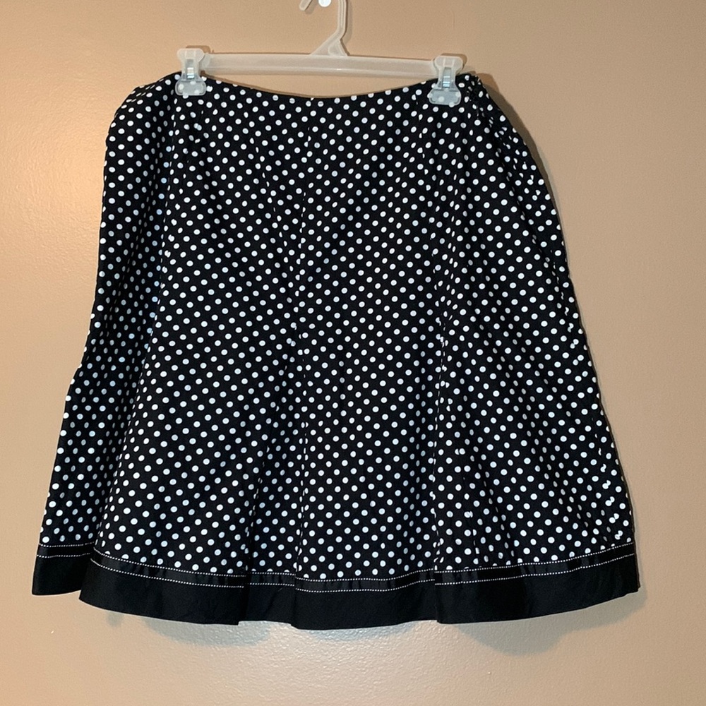 Black and white polka dot skirt